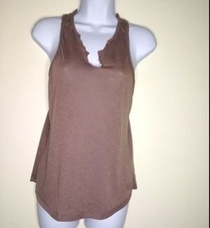 Charlotte Russe brown racerback notched neck top